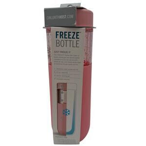 HOST Water Bottle Insulated Cooling Stainless Steel Silicone Grip Pink 20 oz